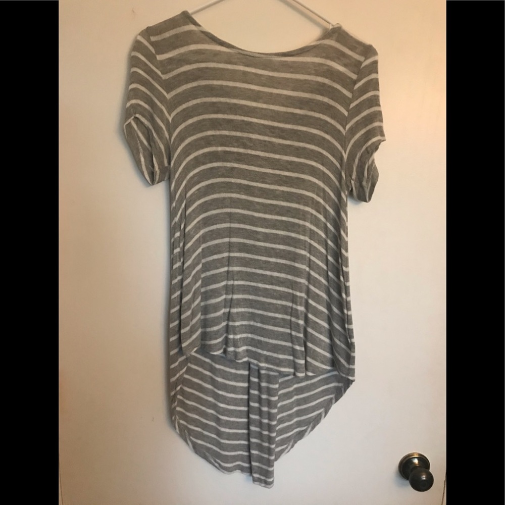 Grey striped tunic